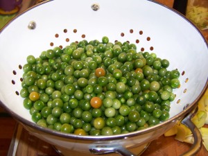 I spent all day polishing these peas...